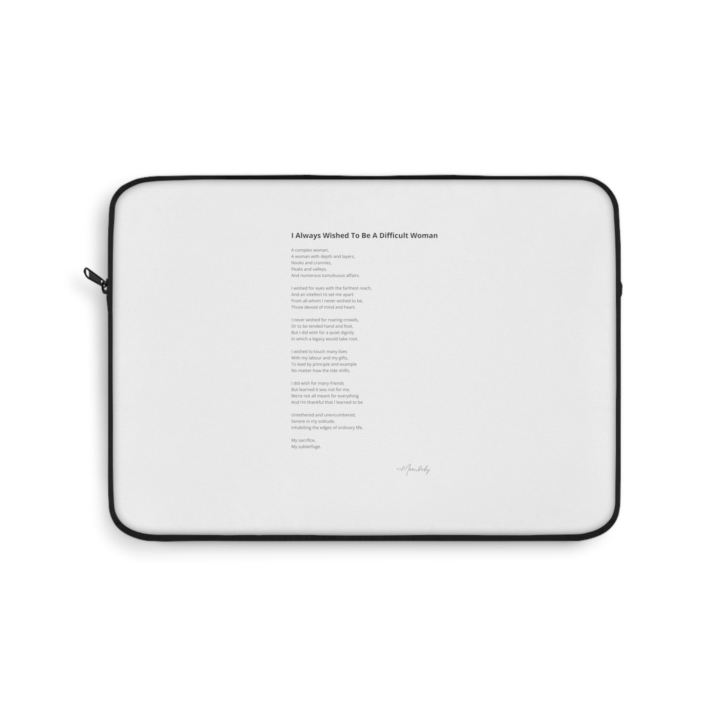 I Always Wished To Be A Difficult Woman - Laptop Sleeve