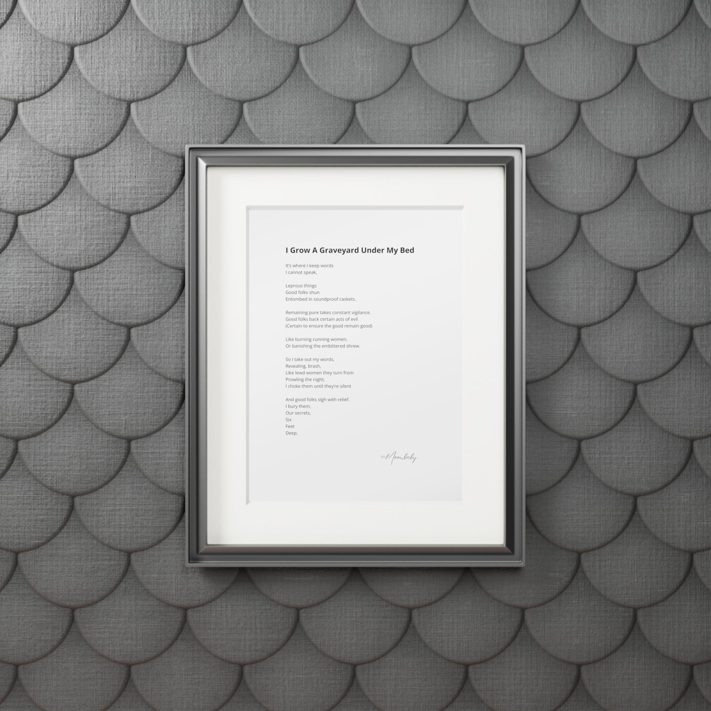 I Grow A Graveyard Under My Bed - Fine Art Print