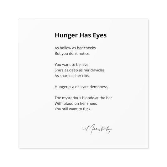 Hunger Has Eyes - Vinyl Sticker, Indoor/Outdoor
