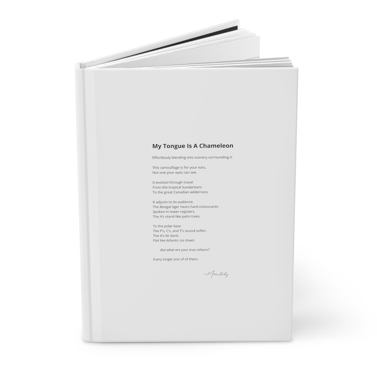 My Tongue Is A Chameleon - Hardcover Journal