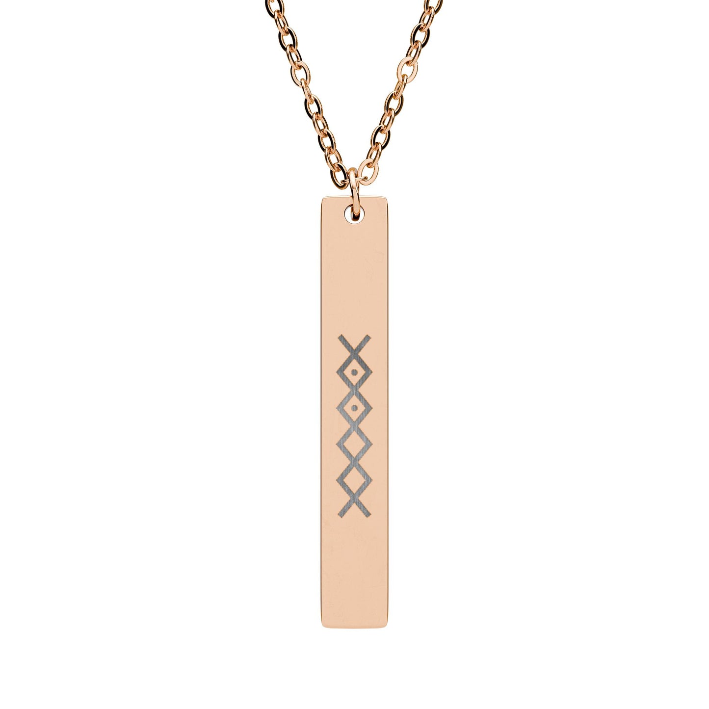 Toxicity Repellant Sigil Vertical Bar Necklace