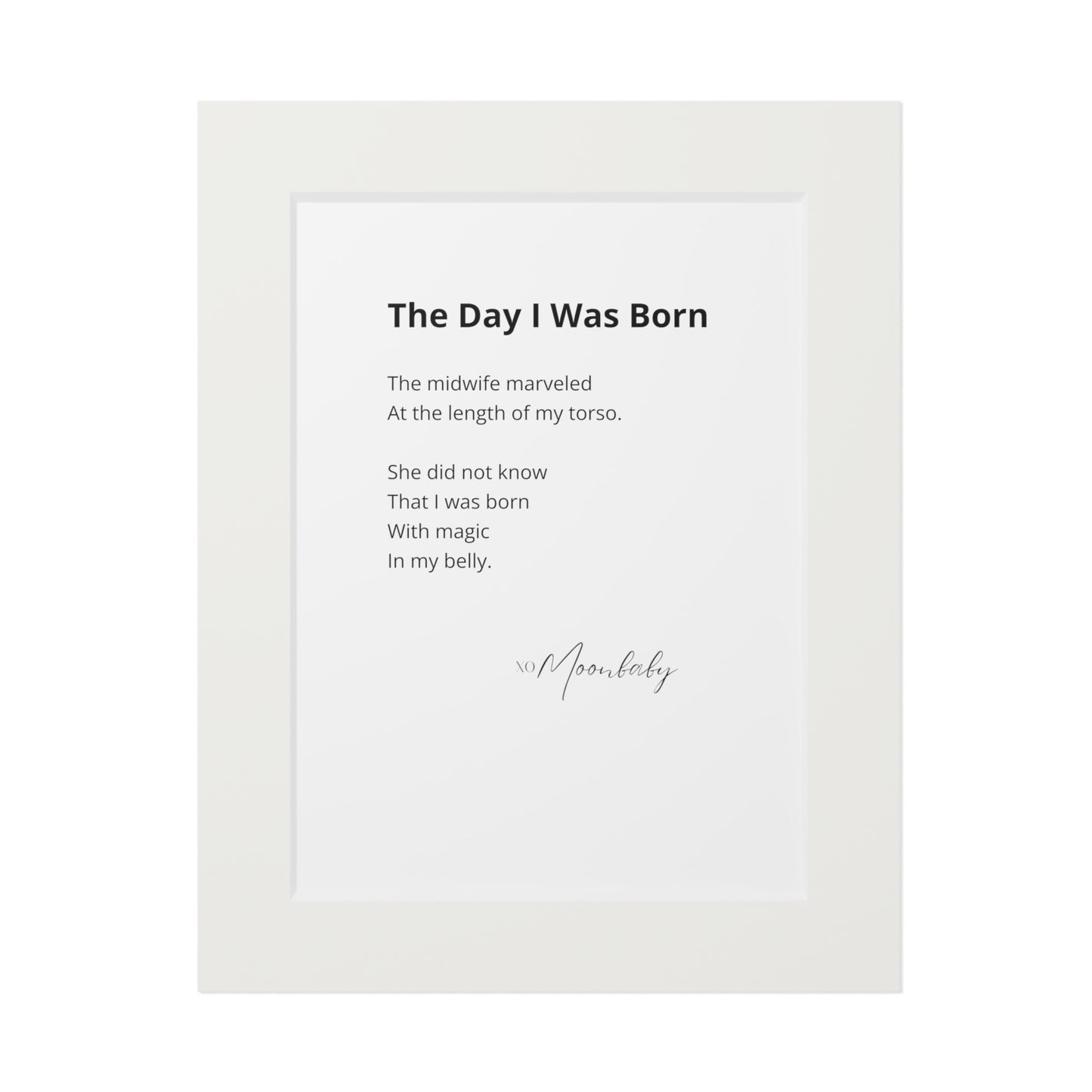 The Day I Was Born - Fine Art Print