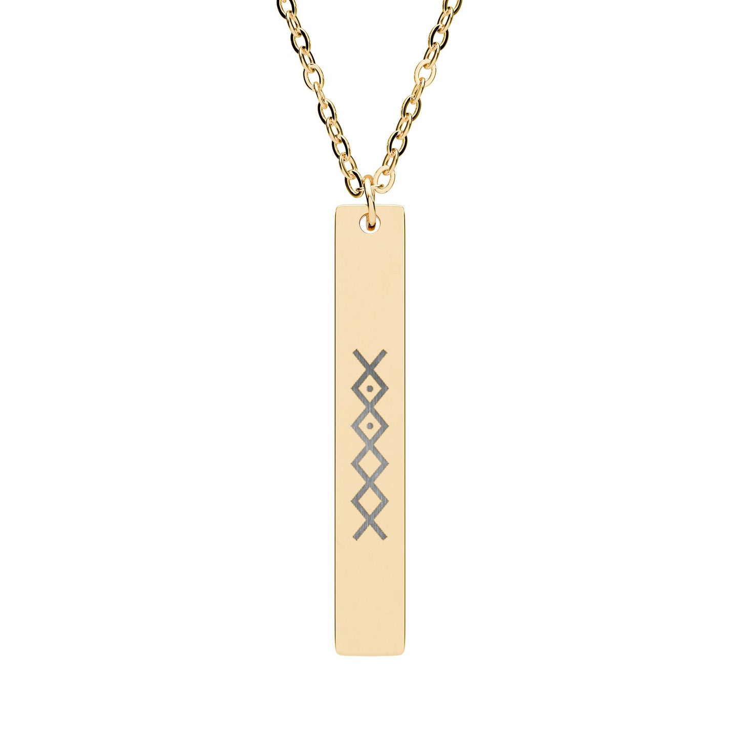 Toxicity Repellant Sigil Vertical Bar Necklace