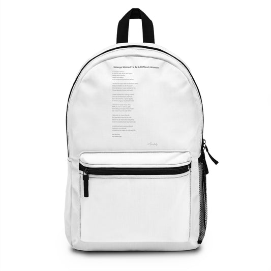 I Always Wished To Be A Difficult Woman - Backpack