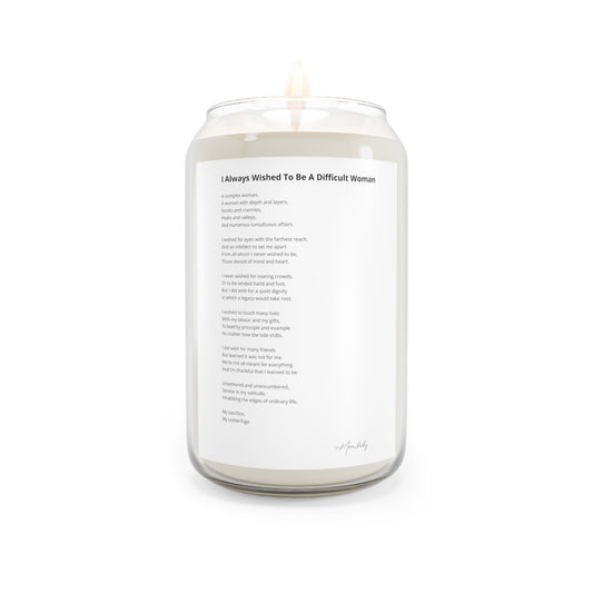 I Always Wished To Be A Difficult Woman - Scented Aromatherapy Candle, 13.75 oz