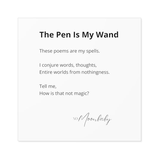 The Pen Is My Wand - Vinyl Sticker, Indoor/Outdoor