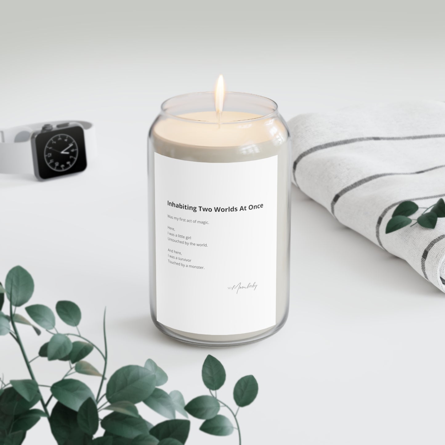 Inhabiting Two Worlds At Once - Scented Aromatherapy Candle, 13.75 oz