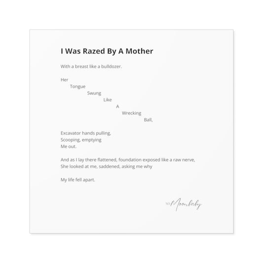 I Was Razed By A Mother - Vinyl Sticker, Indoor/Outdoor
