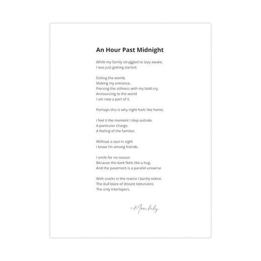 An Hour Past Midnight - Matte Poster