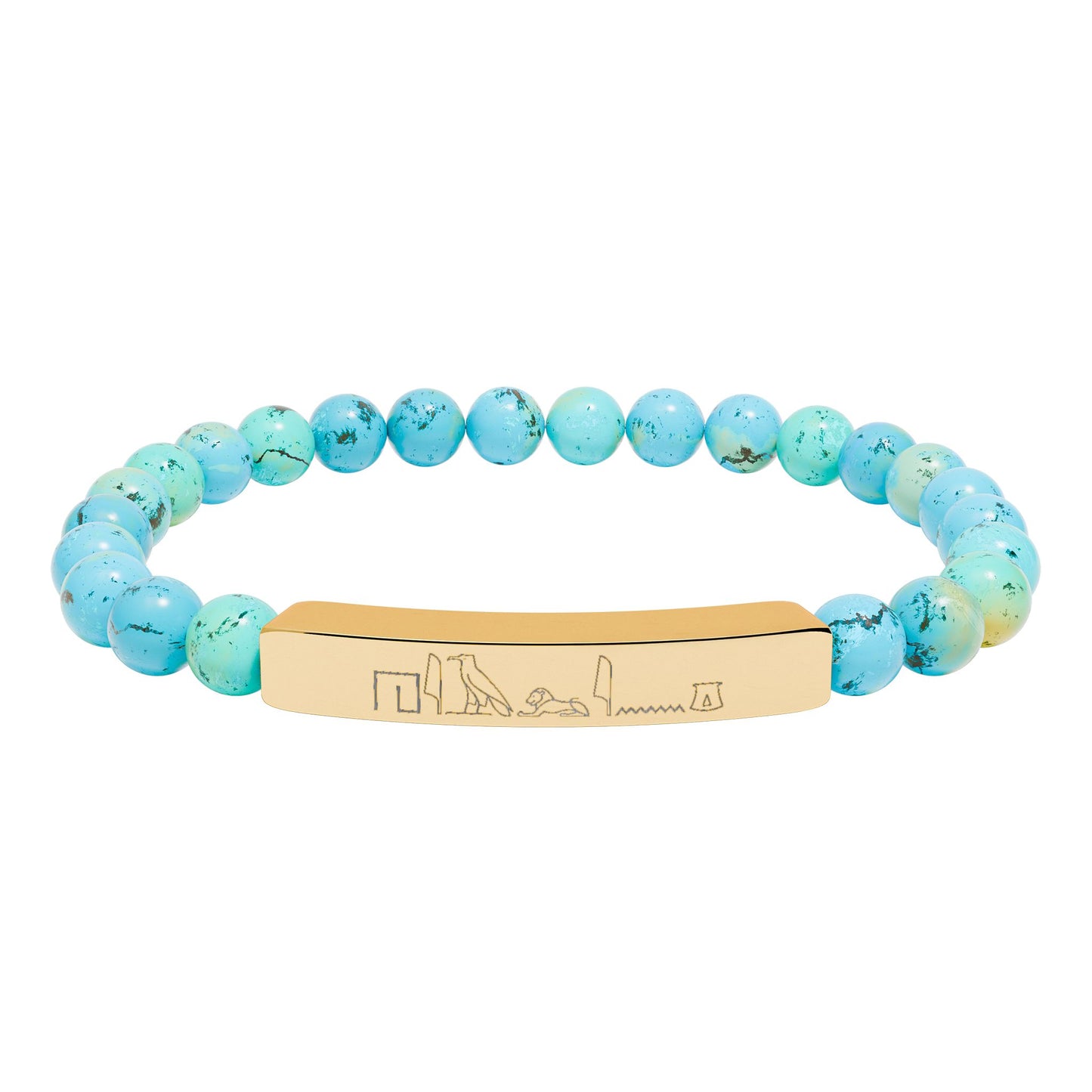 Turquoise Hieroglyph Statement Bracelet
