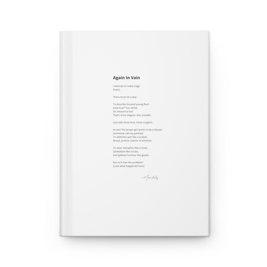 Again In Vain - Hardcover Journal