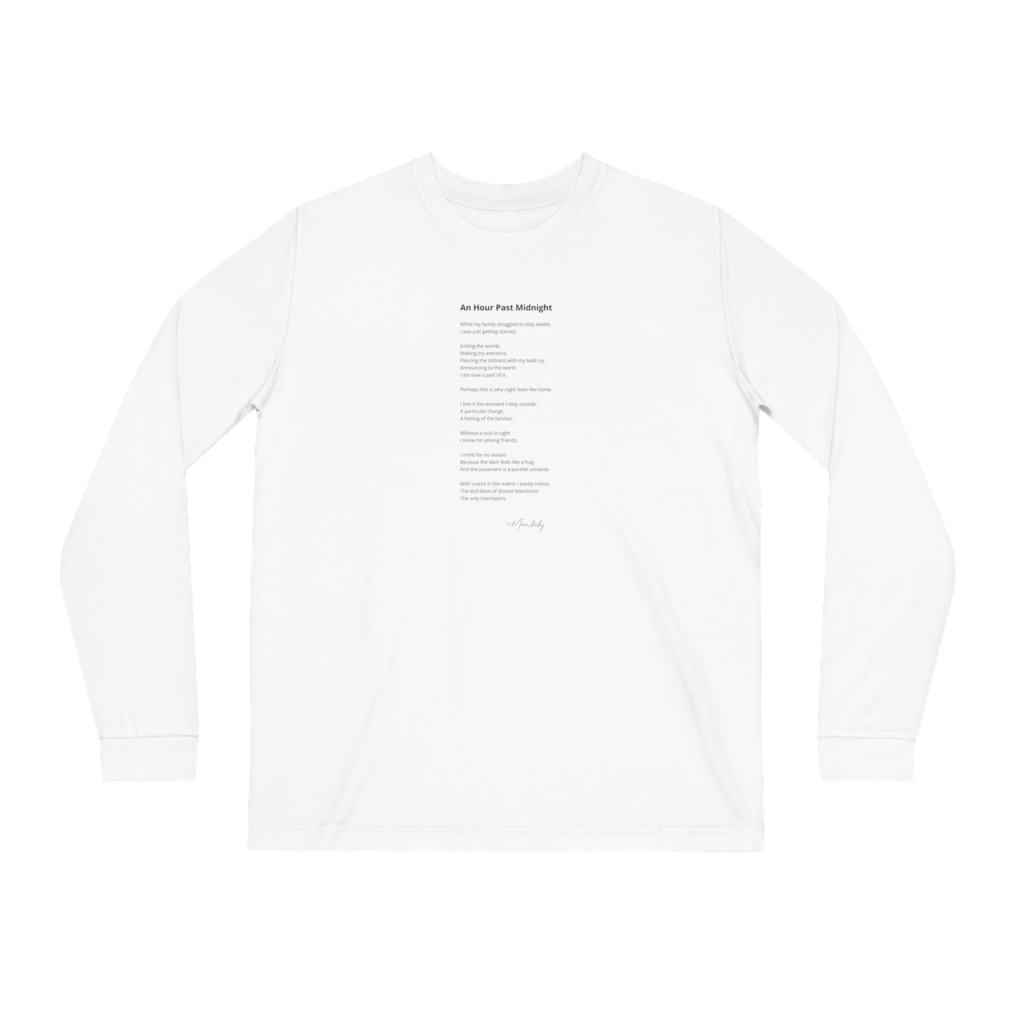 An Hour Past Midnight - Organic Cotton Long Sleeve Tee