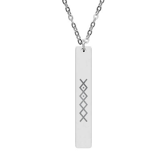 Toxicity Repellant Sigil Vertical Bar Necklace