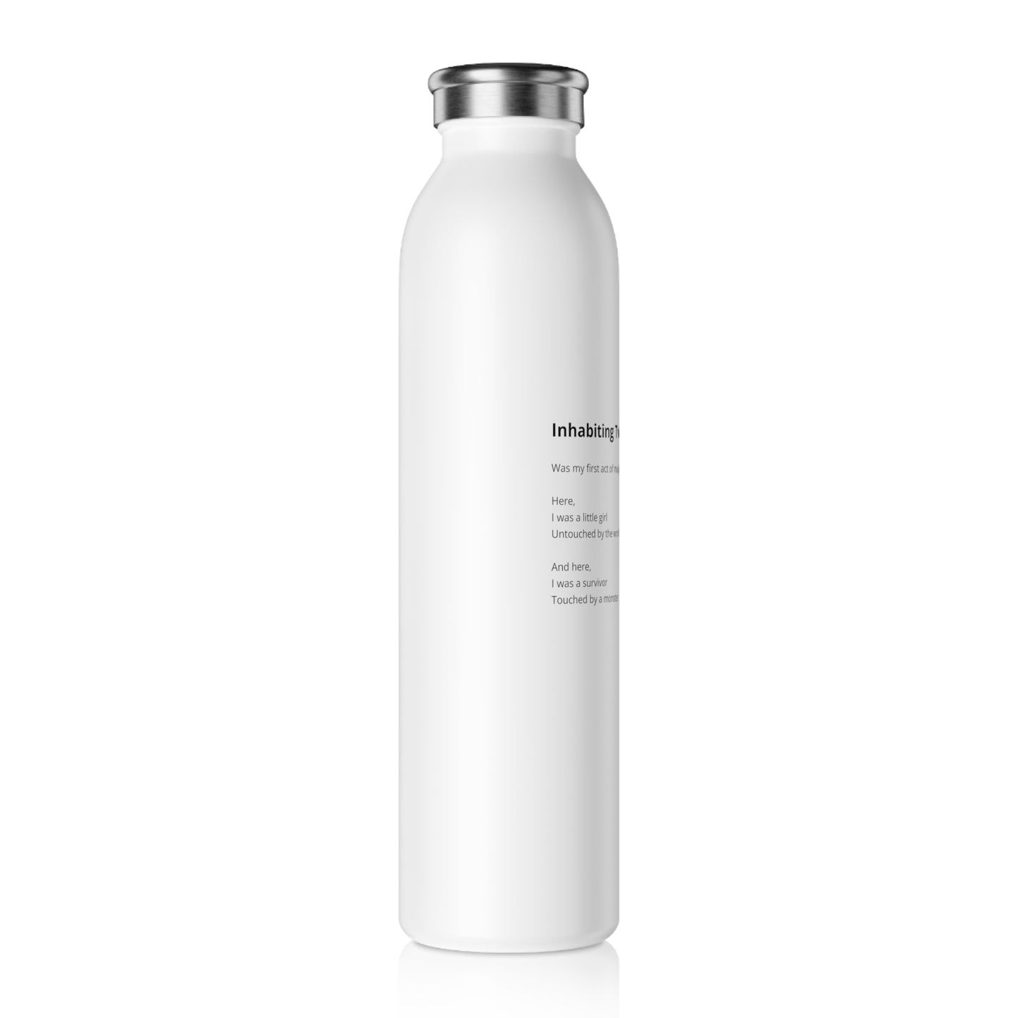 Inhabiting Two Worlds At Once - Stainless Steel Water Bottle, 20oz