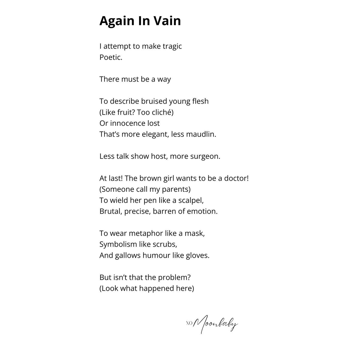 Again In Vain - Weekender Bag