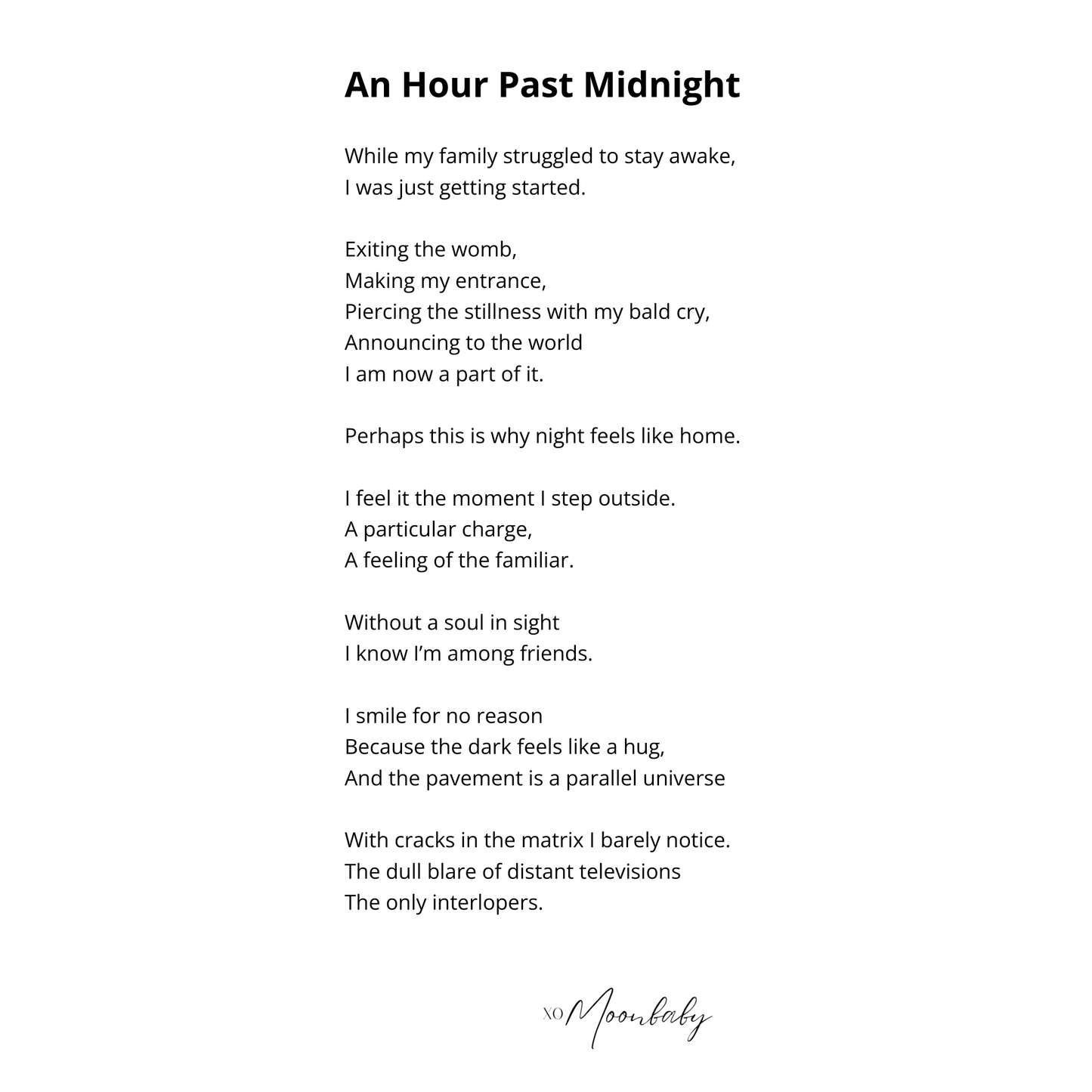 An Hour Past Midnight - Organic Cotton T-Shirt