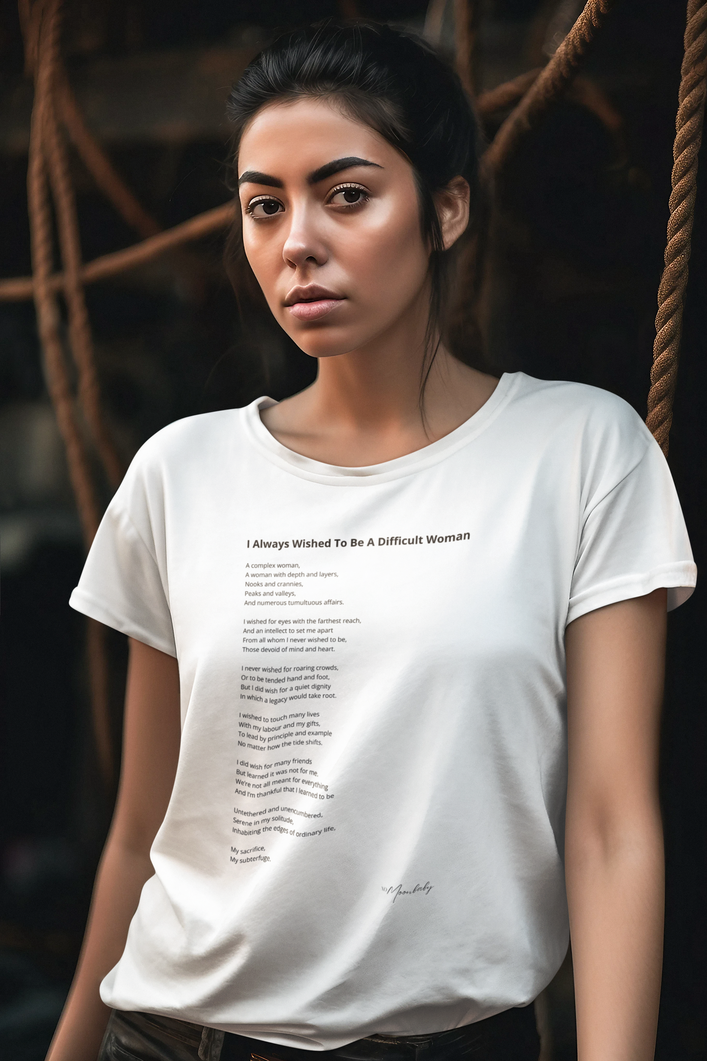 I Always Wished To Be A Difficult Woman - Organic Cotton T-Shirt