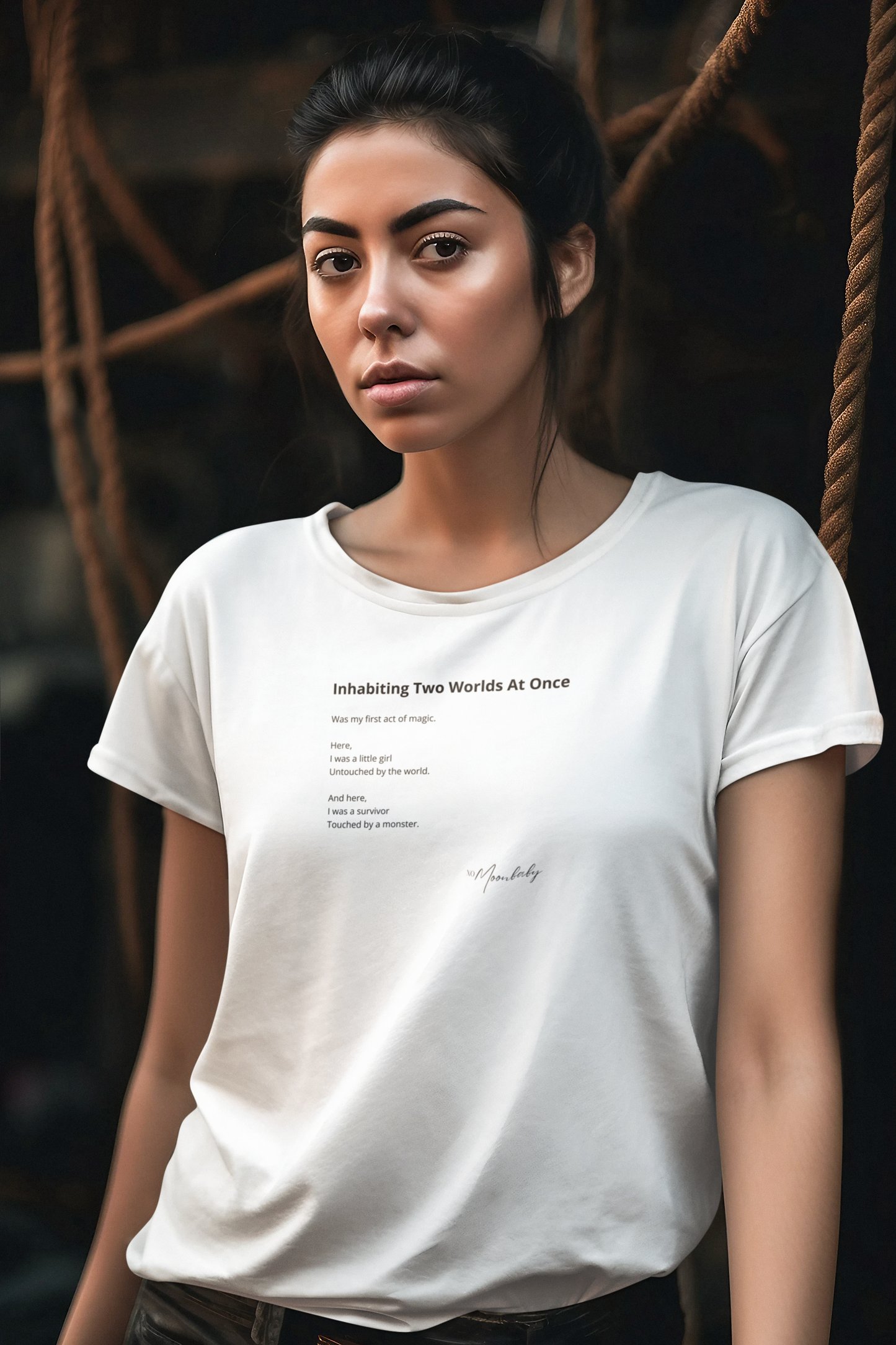 Inhabiting Two Worlds At Once - Organic Cotton T-Shirt